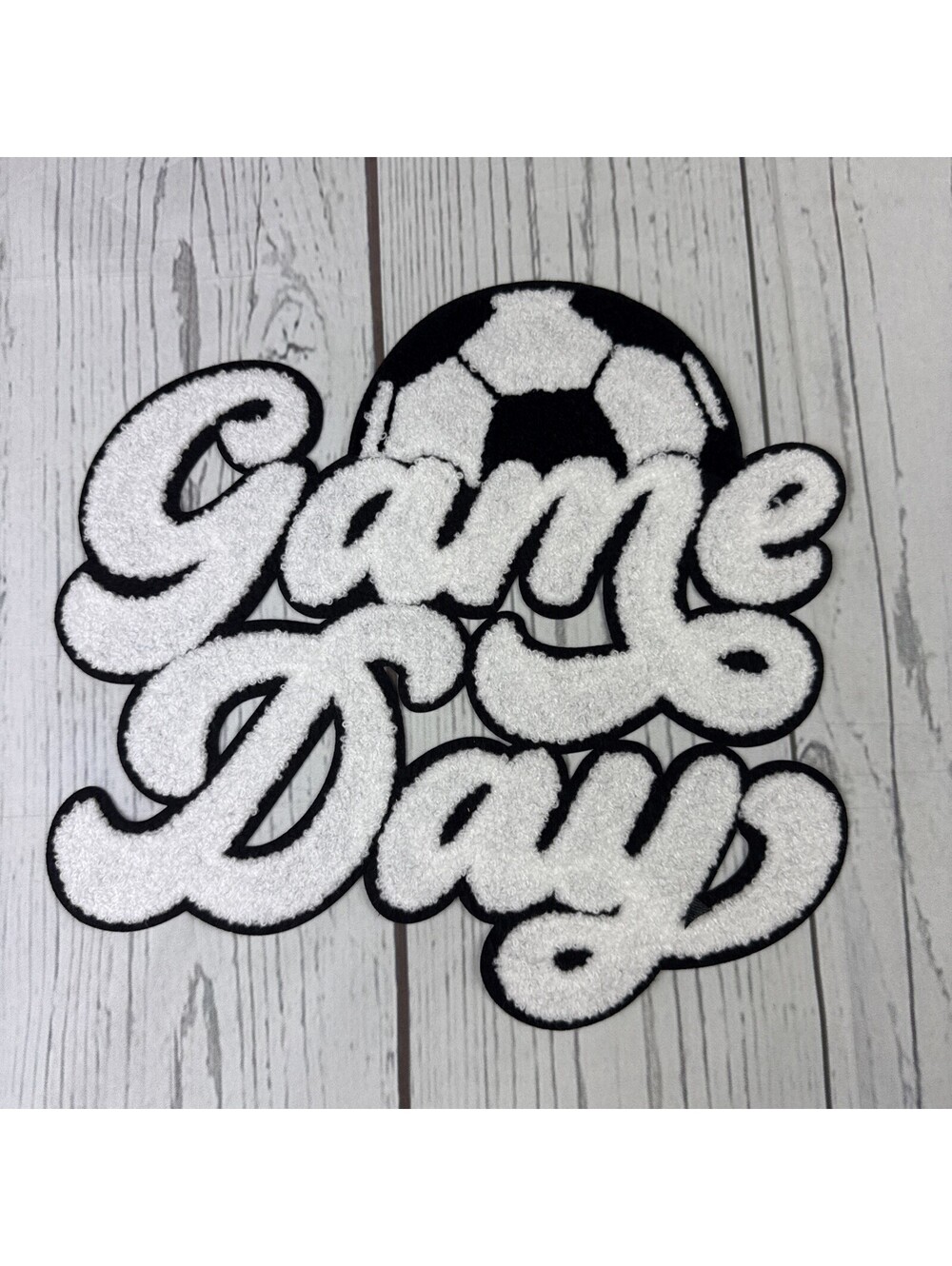Chenille Iron-On Patch - 11 inch - Game Day Baseball - mom Spiritwear